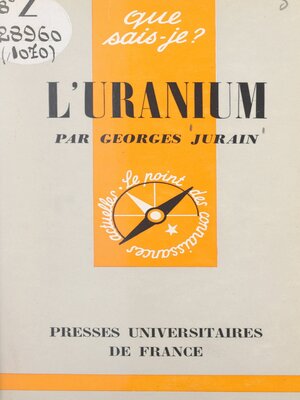 cover image of L'uranium